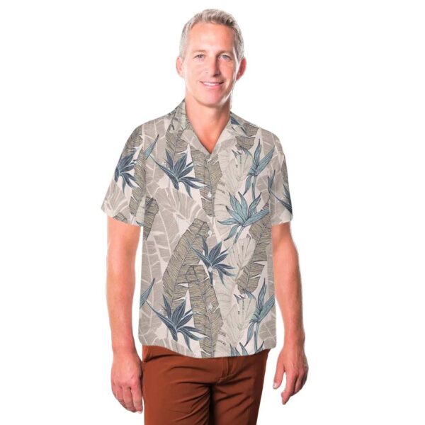 Tropical Bird Of Paradise Flower Button Up Hawaiian Shirt Tropical Bird Of Paradise Flower Button Up Hawaiian Shirt