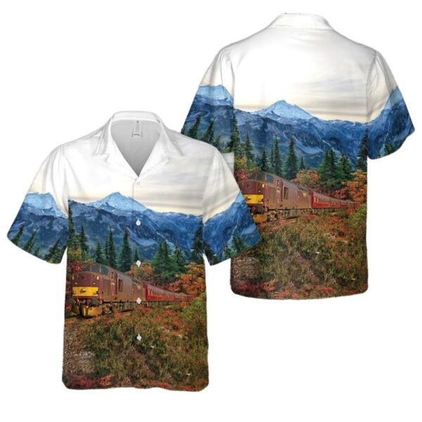 UK West Coast Railways Class 37 No 37706 Hawaiian Shirt Man UK West Coast Railways Class 37 No 37706 Hawaiian Shirt Man