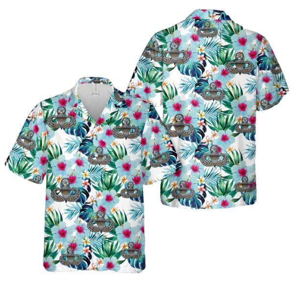 US Army Senior Jumpmaster with 3 Combat Stars Hawaiian Shirt Cheap US Army Senior Jumpmaster with 3 Combat Stars Hawaiian Shirt Cheap
