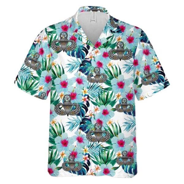 US Army Senior Jumpmaster with 3 Combat Stars Hawaiian Shirt Cheap US Army Senior Jumpmaster with 3 Combat Stars Hawaiian Shirt Cheap