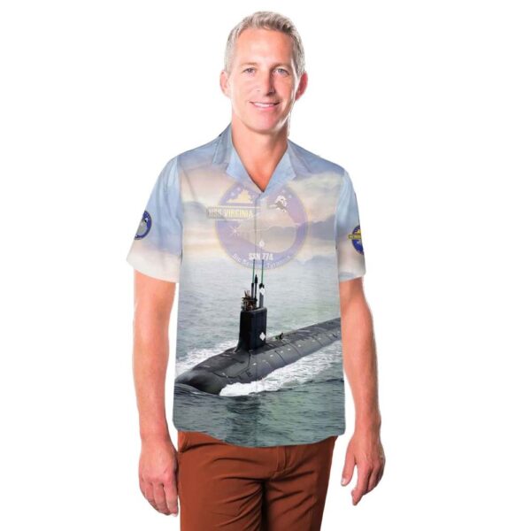 US Navy USS Virginia (SSN-774) Cheap Hawaiian Shirt US Navy USS Virginia (SSN-774) Cheap Hawaiian Shirt