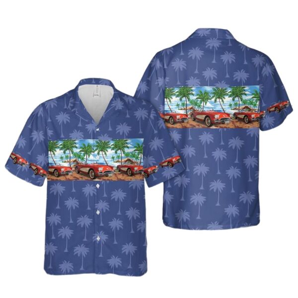 1960 Chevrolet Corvette C1 Roadster Aloha Hawaiian Shirt