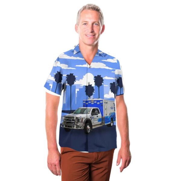 Ava Missouri COX EMS AVA Ava Area District Ambulance Button Up Hawaiian Shirt Ava Missouri COX EMS AVA Ava Area District Ambulance Button Up Hawaiian Shirt