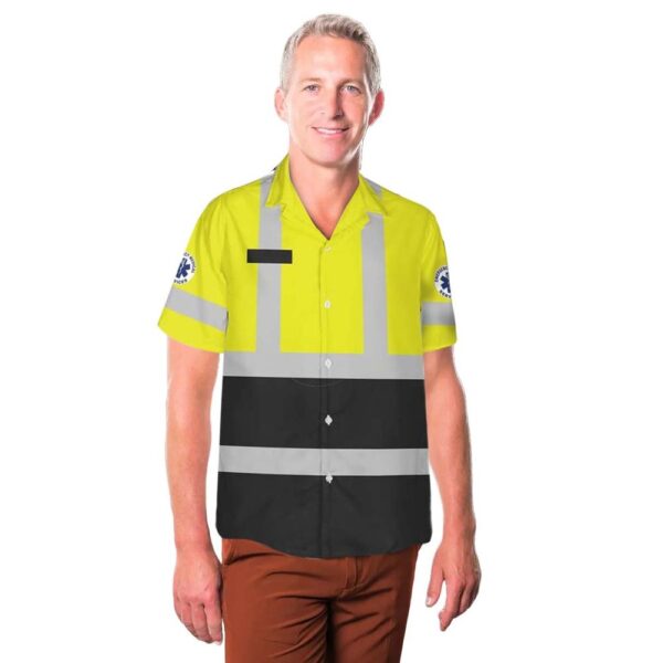 Custom Name EMS Workwear Style Uniform Aloha Hawaiian Shirt Custom Name EMS Workwear Style Uniform Aloha Hawaiian Shirt