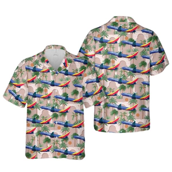 Southwest Airlines Rising Against Blue Skies Boeing 737-8H4 Hawaiian Shirt Outfit