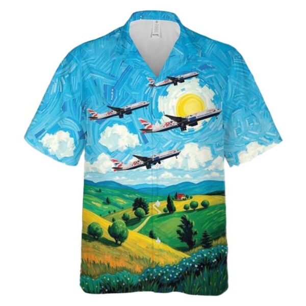 BRITISH AIRWAYS 777 Rose Bamboo Livery Hawaiian Shirt For Men And Women BRITISH AIRWAYS 777 Rose Bamboo Livery Hawaiian Shirt For Men And Women