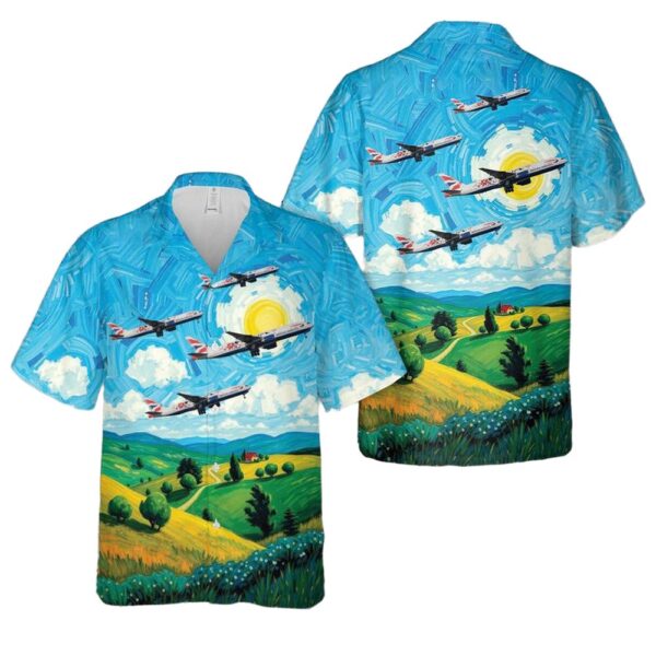 BRITISH AIRWAYS 777 Rose Bamboo Livery Hawaiian Shirt For Men And Women BRITISH AIRWAYS 777 Rose Bamboo Livery Hawaiian Shirt For Men And Women