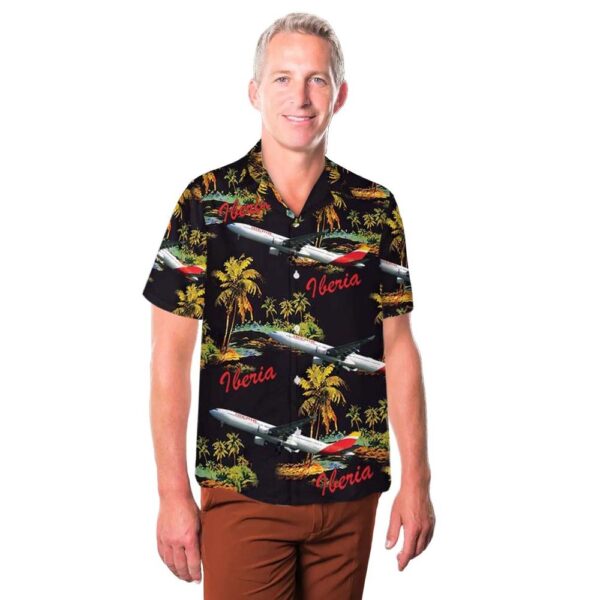 Spain Iberia Airbus A330-302 Hawaiian Shirt Man Spain Iberia Airbus A330-302 Hawaiian Shirt Man
