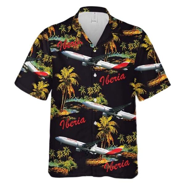Spain Iberia Airbus A330-302 Hawaiian Shirt Man Spain Iberia Airbus A330-302 Hawaiian Shirt Man