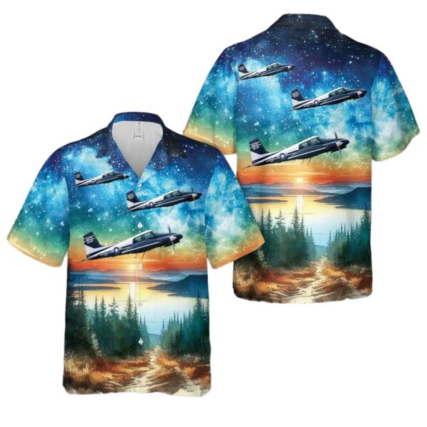 US Air Force Cessna U-3A Blue Canoe Cheap Hawaiian Shirt US Air Force Cessna U-3A Blue Canoe Cheap Hawaiian Shirt