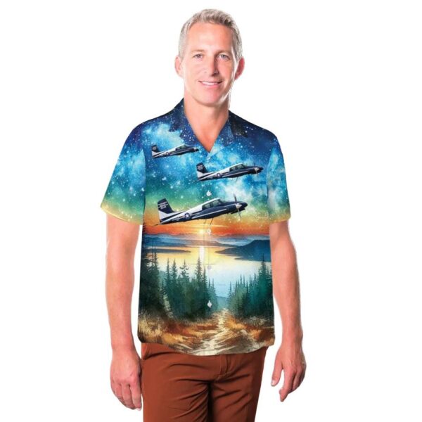 US Air Force Cessna U-3A Blue Canoe Cheap Hawaiian Shirt US Air Force Cessna U-3A Blue Canoe Cheap Hawaiian Shirt