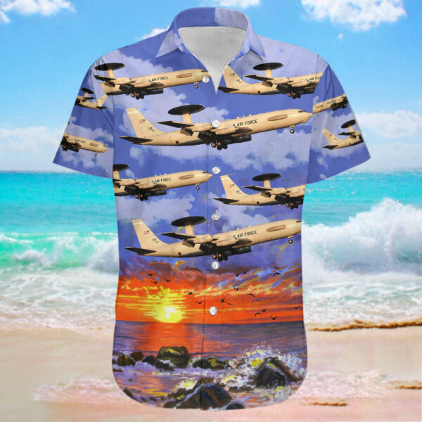 United States – US Air Force (USAF) Boeing E-3G Sentry Hawaiian Shirt United States – US Air Force (USAF) Boeing E-3G Sentry Hawaiian Shirt