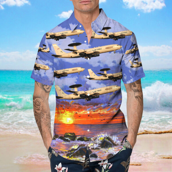 United States – US Air Force (USAF) Boeing E-3G Sentry Hawaiian Shirt United States – US Air Force (USAF) Boeing E-3G Sentry Hawaiian Shirt
