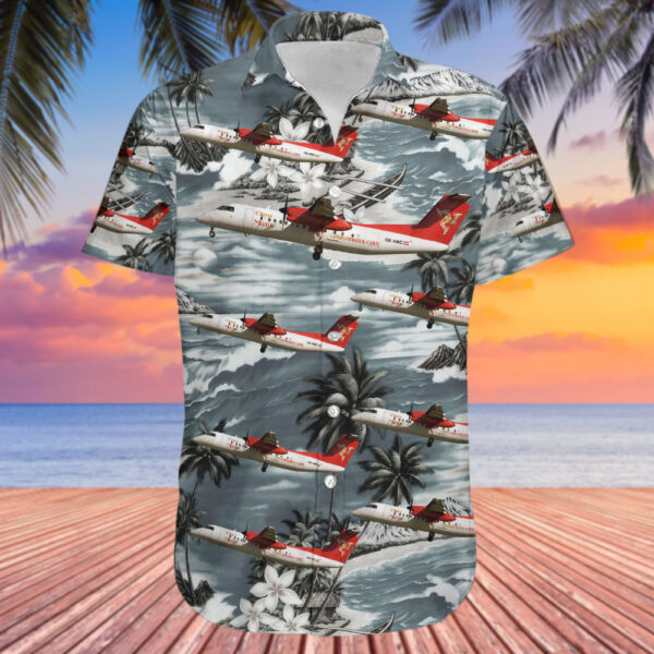 De Havilland Canada Dash 8-Q311 EuroManx Airways Hawaiian Shirt De Havilland Canada Dash 8-Q311 EuroManx Airways Hawaiian Shirt