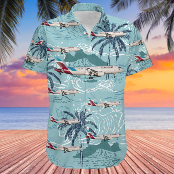 Airbus A320-216 Eurowings Hawaiian Shirt Airbus A320-216 Eurowings Hawaiian Shirt