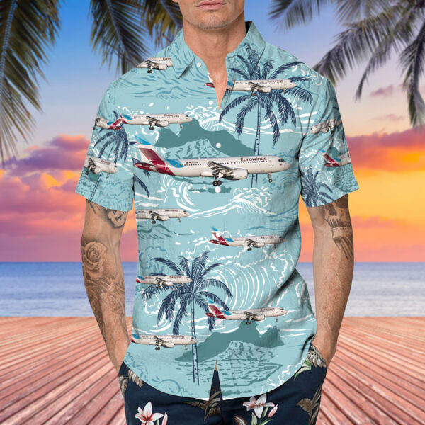 Airbus A320-216 Eurowings Hawaiian Shirt Airbus A320-216 Eurowings Hawaiian Shirt