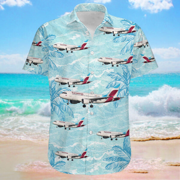 Airbus A319-112 Eurowings Hawaiian Shirt Airbus A319-112 Eurowings Hawaiian Shirt