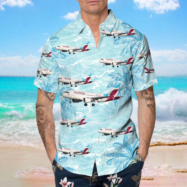 Airbus A319-112 Eurowings Hawaiian Shirt Airbus A319-112 Eurowings Hawaiian Shirt