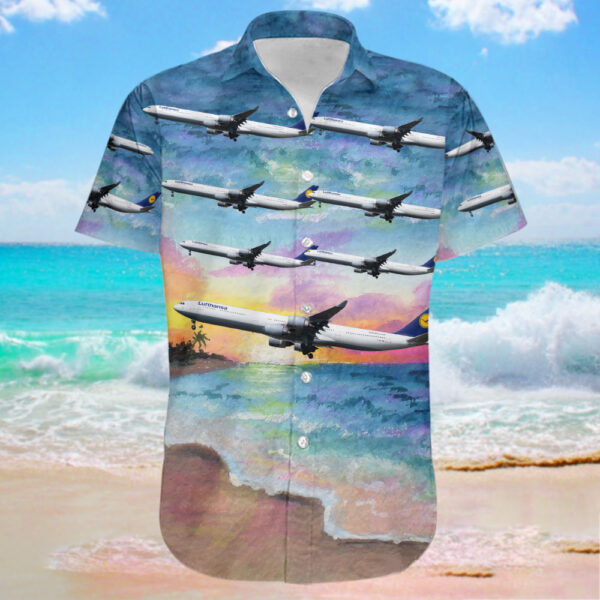 Airbus A340-642 Lufthansa Hawaiian Shirt