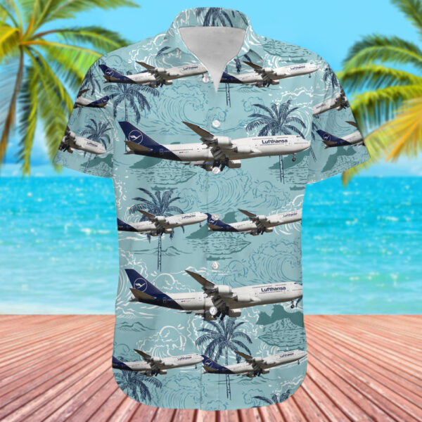 Boeing 747-830 Lufthansa Hawaiian Shirt