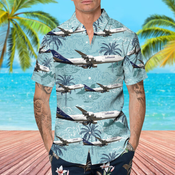 Boeing 747-830 Lufthansa Hawaiian Shirt