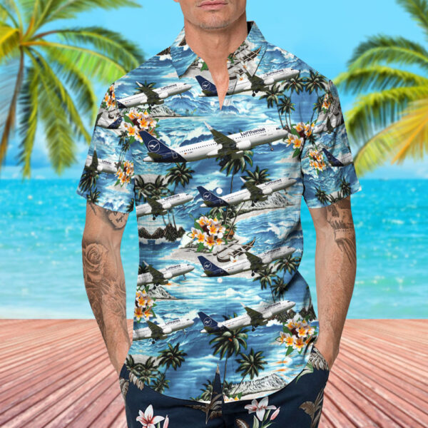 Airbus A320-214 Lufthansa Hawaiian Shirt