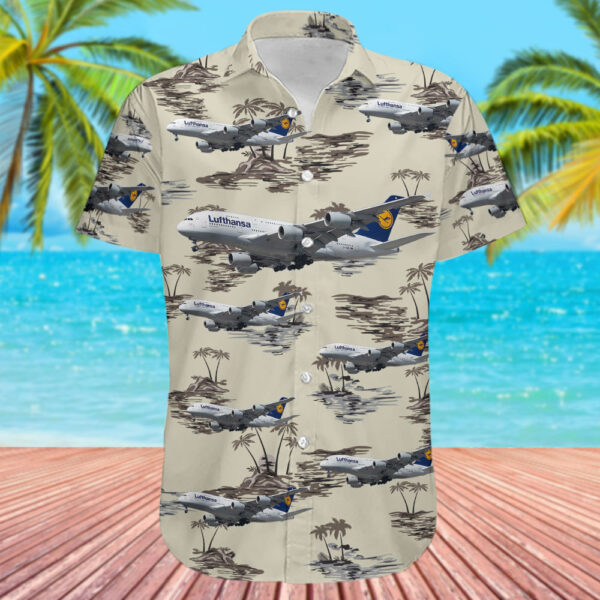 Airbus A380-841 Lufthansa Hawaiian Shirt