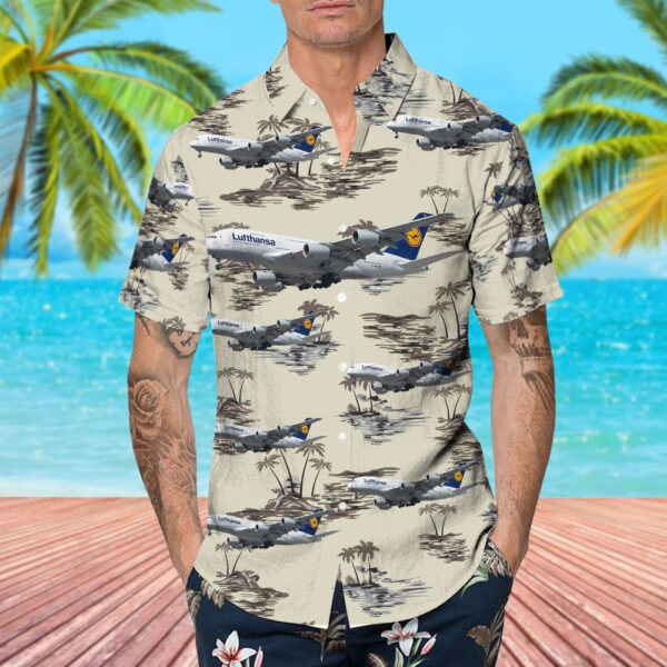 Airbus A380-841 Lufthansa Hawaiian Shirt