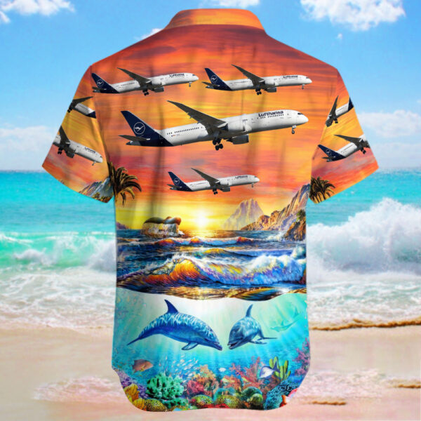 Boeing 787-9 Dreamliner Lufthansa Hawaiian Shirt