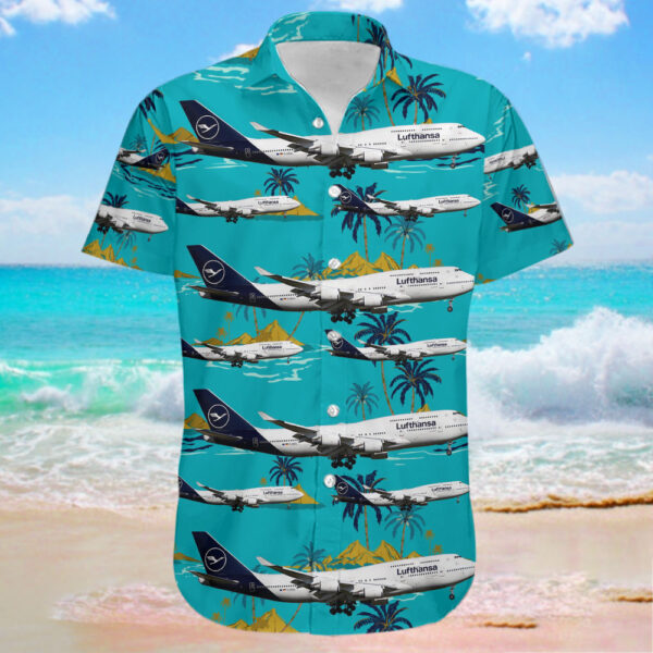 Boeing 747-430 Lufthansa Hawaiian Shirt