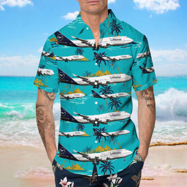 Boeing 747-430 Lufthansa Hawaiian Shirt