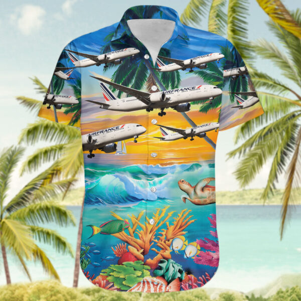 Boeing 787-9 Dreamliner Air France Hawaiian Shirt Boeing 787-9 Dreamliner Air France Hawaiian Shirt