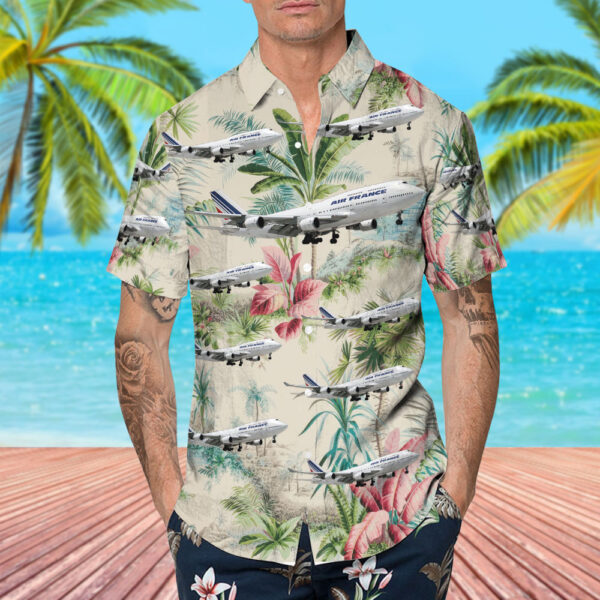 Boeing 747-428(M) Air France Hawaiian Shirt Boeing 747-428(M) Air France Hawaiian Shirt