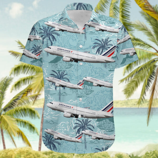 Airbus A319-111 Air France Hawaiian Shirt Airbus A319-111 Air France Hawaiian Shirt