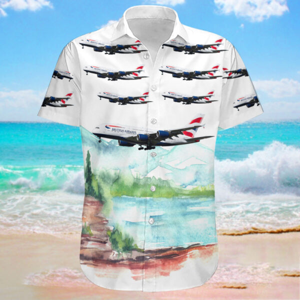 Airbus A380-841 British Airways Hawaiian Shirt Airbus A380-841 British Airways Hawaiian Shirt