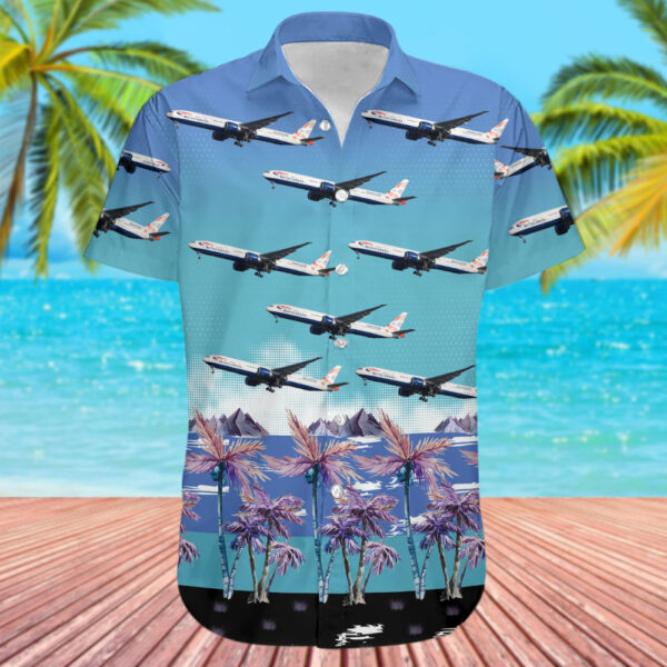 Boeing 777-336ER British Airways Hawaiian Shirt Boeing 777-336ER British Airways Hawaiian Shirt