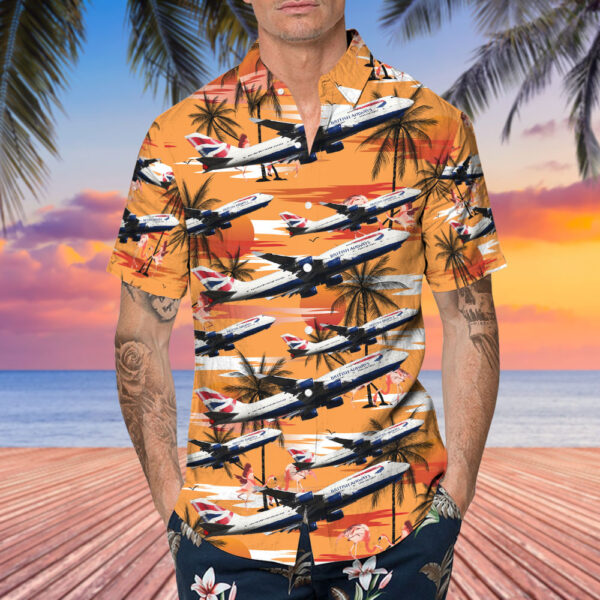 Boeing 747-436 British Airways Hawaiian Shirt Boeing 747-436 British Airways Hawaiian Shirt