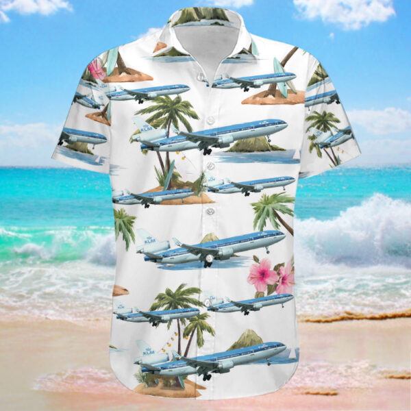 McDonnell Douglas MD-11 KLM Royal Dutch Airlines Hawaiian Shirt McDonnell Douglas MD-11 KLM Royal Dutch Airlines Hawaiian Shirt