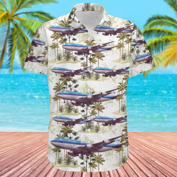 Boeing 747-206B(M)(SUD) KLM Royal Dutch Airlines Hawaiian Shirt Boeing 747-206B(M)(SUD) KLM Royal Dutch Airlines Hawaiian Shirt