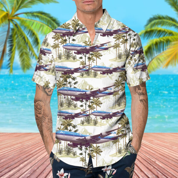 Boeing 747-206B(M)(SUD) KLM Royal Dutch Airlines Hawaiian Shirt Boeing 747-206B(M)(SUD) KLM Royal Dutch Airlines Hawaiian Shirt