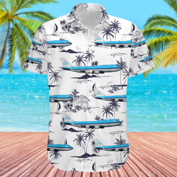 Boeing 747-406(M) KLM Royal Dutch Airlines Hawaiian Shirt Boeing 747-406(M) KLM Royal Dutch Airlines Hawaiian Shirt