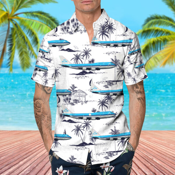 Boeing 747-406(M) KLM Royal Dutch Airlines Hawaiian Shirt Boeing 747-406(M) KLM Royal Dutch Airlines Hawaiian Shirt