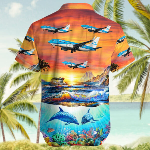 Boeing 737-7K2 KLM Royal Dutch Airlines Hawaiian Shirt