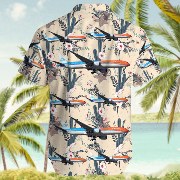 Boeing 777-306ER KLM Royal Dutch Airlines Hawaiian Shirt Boeing 777-306ER KLM Royal Dutch Airlines Hawaiian Shirt