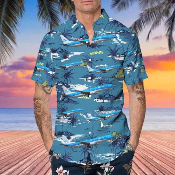 Boeing 737-9K2 KLM Royal Dutch Airlines Hawaiian Shirt Boeing 737-9K2 KLM Royal Dutch Airlines Hawaiian Shirt