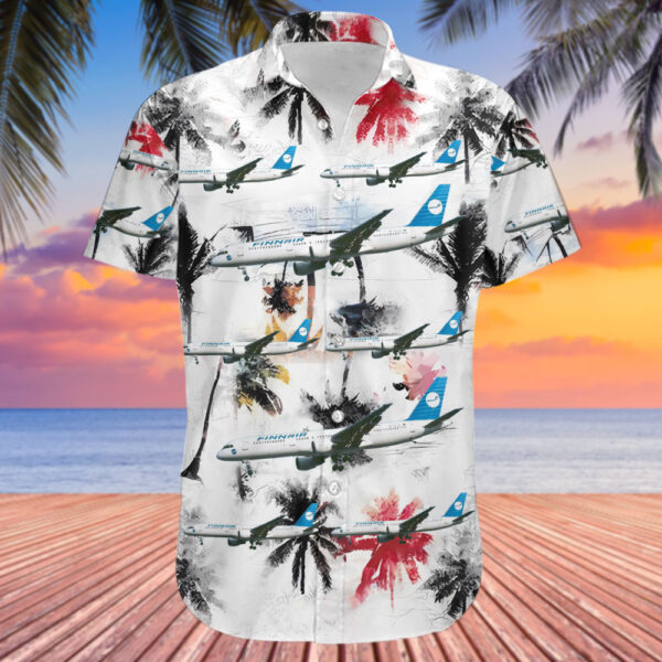 Boeing 757-2Q8 Finnair Hawaiian Shirt Boeing 757-2Q8 Finnair Hawaiian Shirt