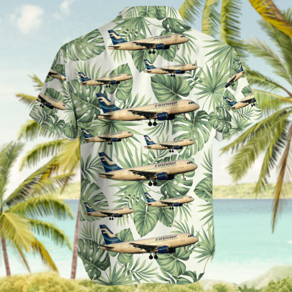 Airbus A319-112 Finnair Hawaiian Shirt Airbus A319-112 Finnair Hawaiian Shirt