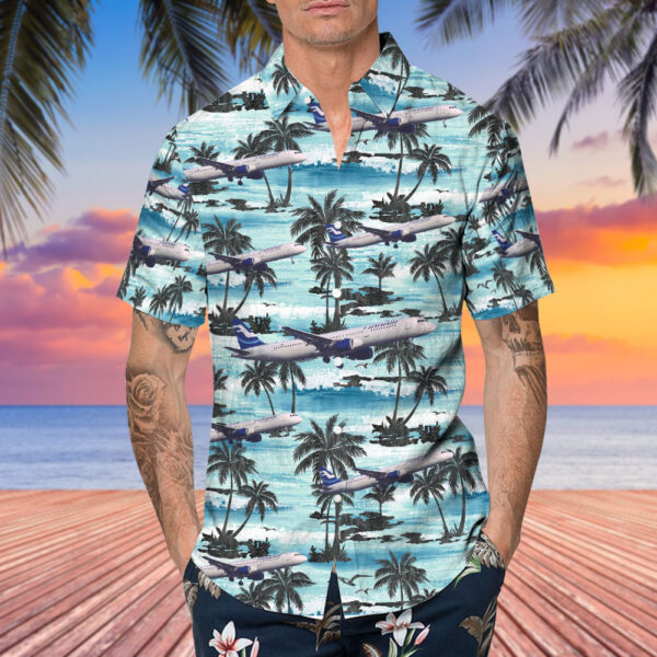 Airbus A321-211 Finnair Hawaiian Shirt Airbus A321-211 Finnair Hawaiian Shirt