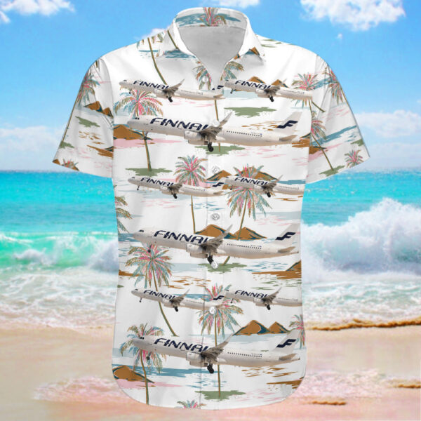 Airbus A321-231 Finnair Hawaiian Shirt Airbus A321-231 Finnair Hawaiian Shirt