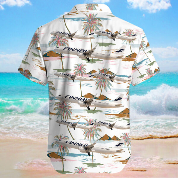Airbus A321-231 Finnair Hawaiian Shirt Airbus A321-231 Finnair Hawaiian Shirt